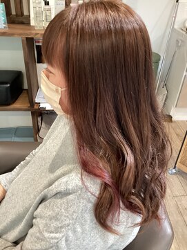 ヘアー リビング(hair Living) イルミナカラー×インナーカラーピンク