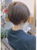 白髪ぼかしハイライト/絶壁解消/ひし形大人ショートボブ/聖
