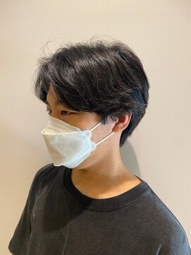 ニシオギ ヴォイス 西荻窪店(nishiogi voice) メンズ韓国風カット【黒髪スタイル】