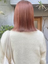 ラミエバイメルト 下北沢(lamie by melt)&nbsp;ミディアム外ハネ秋こっくり暖色オレンジベージュ透明感/毛利