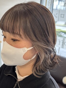 グラム 安城桜井店(gram) フェイスフレーミング_ブリーチ_ミルクティーベージュ