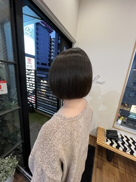 ディッシュ 五反田(dish) バッサリボブに！！！シンプルミニボブ