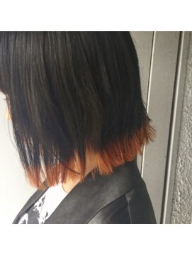 ヘアサロン ナノ(hair salon nano) 切りっぱなしボブ×裾カラー