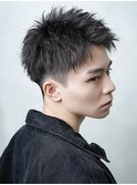 爽やかツーブロック　ソフトツイストアップバングショート