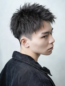 ゼロ 渋谷(XeRo) 爽やかツーブロック　ソフトツイストアップバングショート