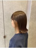 外はねボブ×ベージュインナーカラー