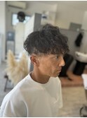 メンズ×ツーブロ×パーマ