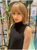 ◎ハイトーンボブ！小顔ワンレンヘア