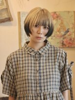 シーズ 栄(sea's) ミルクティーショート + ブラックエンドカラー