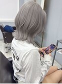 郡山くびれショートボブハイトーンボブミルクティーベージュ30代