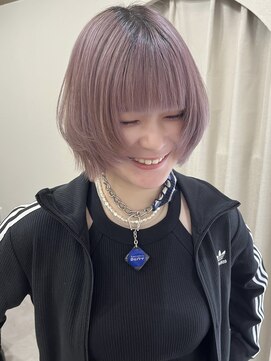 イチエ(icie) ピンクラベンダー　レイヤーボブ