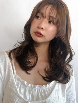 シェル 津山の手店(shel) 20代30代40代くびれヘア×小顔効果韓国ひし形レイヤーミディアム