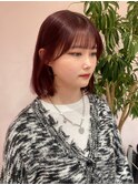 カラー/レイヤー/レッド/韓国ヘア/渋谷/顔まわり