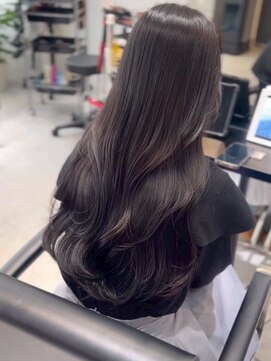 ソヨン 栄店(SOYON) 似合わせカット/ダークアッシュ/大人ガーリー/脱白髪染め/くせ毛