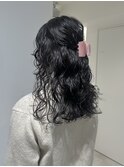 ミディアム_くるくるパーマ_アレンジ
