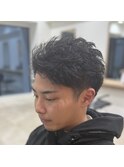 メンズカット×ショートパーマ