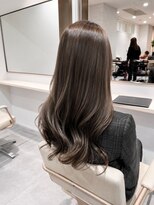 アオ(Ao) ゆる巻き大人韓国風ウェーブロング オリーブグレージュ