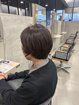フレーム スクエア ラベンダーブラウンで柔らかい艶カラー♪