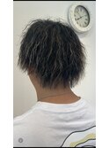 メッシュハイライトツイストパーマメンズスパイラル