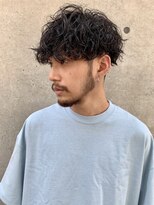 波巻きスパイラルツイストスパイラル無造作パーマニュアンス
