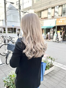 カフ(CAF) CAF FUKO/ホワイトベージュカラー/ハイトーン/大阪/心斎橋