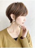 大人可愛い20代30代40代50代小顔ショートボブ丸みショートくびれ