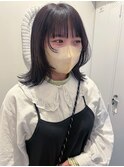 【hono】ポイントで可愛い☆顔周りカット×アッシュラベンダー