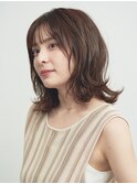 外ハネボブ/エギョモリ/菱形ボブ/ペールベージュ[新宿]