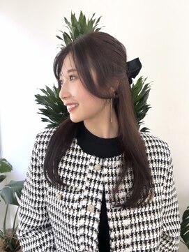 ピープスアンドスー 表参道 渋谷(Peeps&Suu.) ダークラベンダー/ハーフアップ/髪質改善TR/韓国ヘア