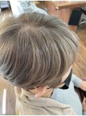 白髪ぼかしハイライト×髪質改善カラー