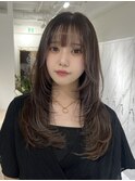 韓国風レイヤーカット髪質改善ダブルカラー透明感カラー