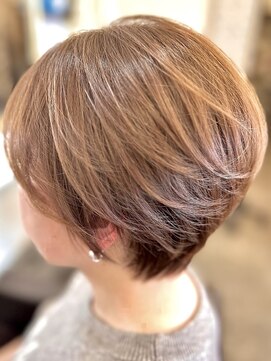 アンジェ 池田店(Ange) 簡単にキマる、大人可愛いショートボブ