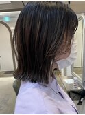 暗めカラー◎レイヤーカット×秋カラーグレージュ×くびれボブ
