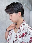 王道メンズショートマッシュ清潔感デザインカラー透明感