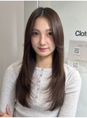 レイヤー/セミロングボブ髪質改善縮毛矯正白髪ぼかしショート