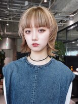 シオン(shion)&nbsp;前髪カットくびれミディ韓国ヘアダブルカラー_F21254