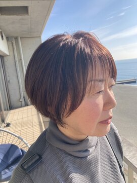 アンツ サザンリゾート 茅ヶ崎店(ANT'S Southern Resort) 大人ガーリー/レッドピンク/似合わせカット/ショートボブ