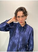 池袋　メンズ　パーマ　常田　ツーブロック　センターパート