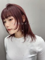 バディ 中野駅前店(BUDDY)&nbsp;くびれレイヤー/レッドバイオレット【中野美容室】