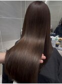 髪質改善美髪縮毛矯正×ココアブラウン×レイヤーカット【川又】