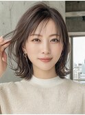 【ブルベ夏20代】透け感グレージュくびれボブ