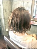 切りっぱなしワンレンボブ
