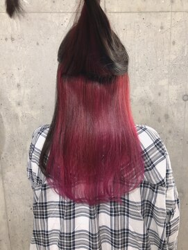 サロンドミルク 原宿(salon de MiLK) インナーアクセントカラーチェリーピンク