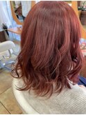 ピンクベージュ×ミディアム