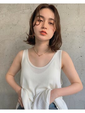 クラフト 福津(CRAFT) こなれミディアムボブ//アースカラーアプリコットベージュ