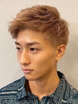 ビンゴ(BINGO)&nbsp;ba792ブリーチオンカラーツーブロック刈り上げ束感アップバンク