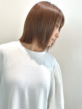 ムク(MUK) 絹髪切りっぱなしボブ【髪質改善トリートメント】