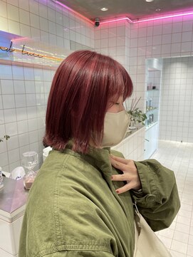 ロンドルーチェ 心斎橋(Lond luce) ダークアッシュ/ミディアムレイヤーカット［髪質改善/縮毛矯正］