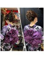 聖の華&nbsp;ルーズ夜会巻き