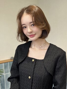 ハチ(HACHI) 大人の韓国ボブと艶ブラウンカラー